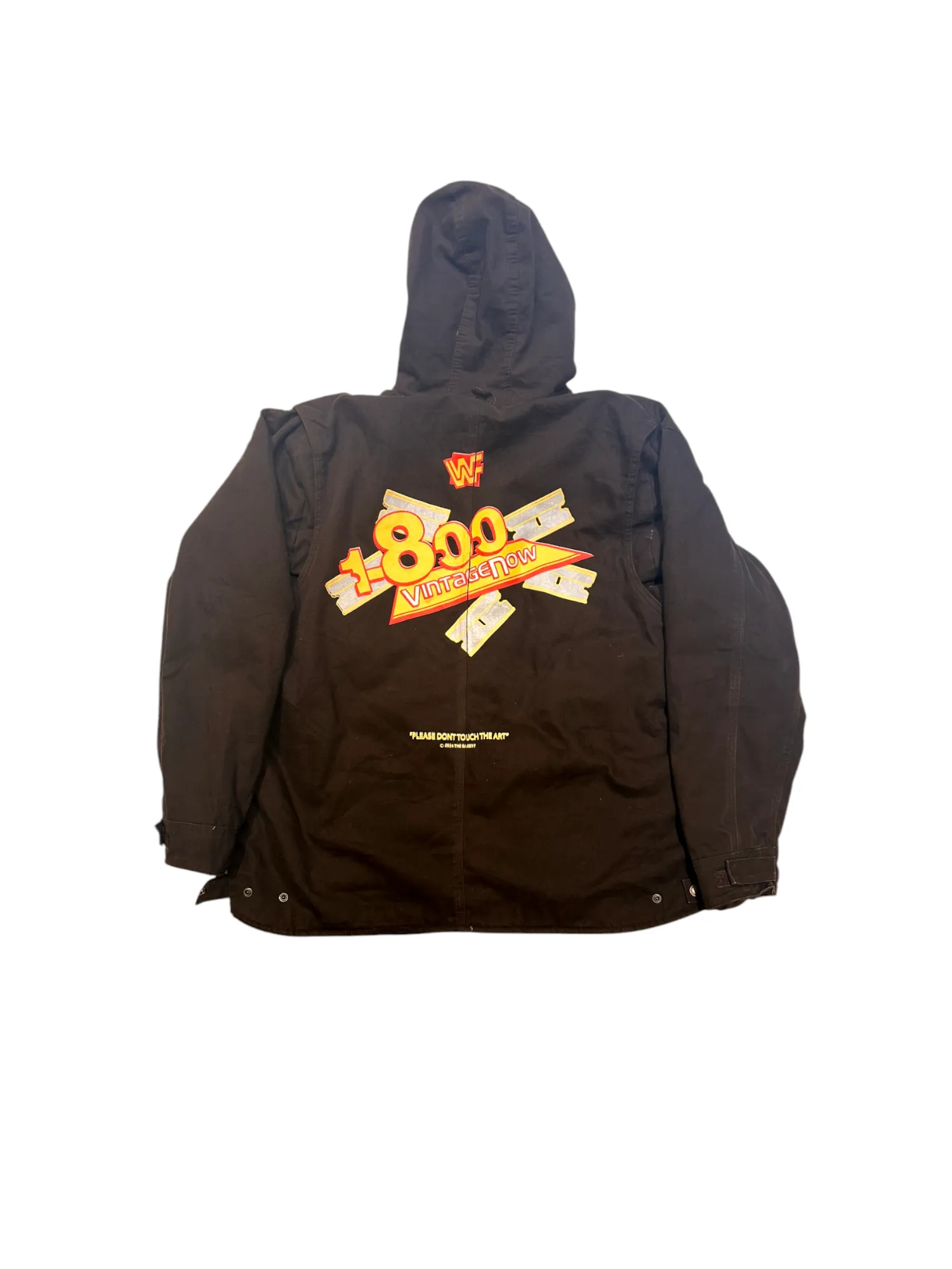 1-800 Vintage Now Men's Black Canvas Insulated Jacket Size 2XL
