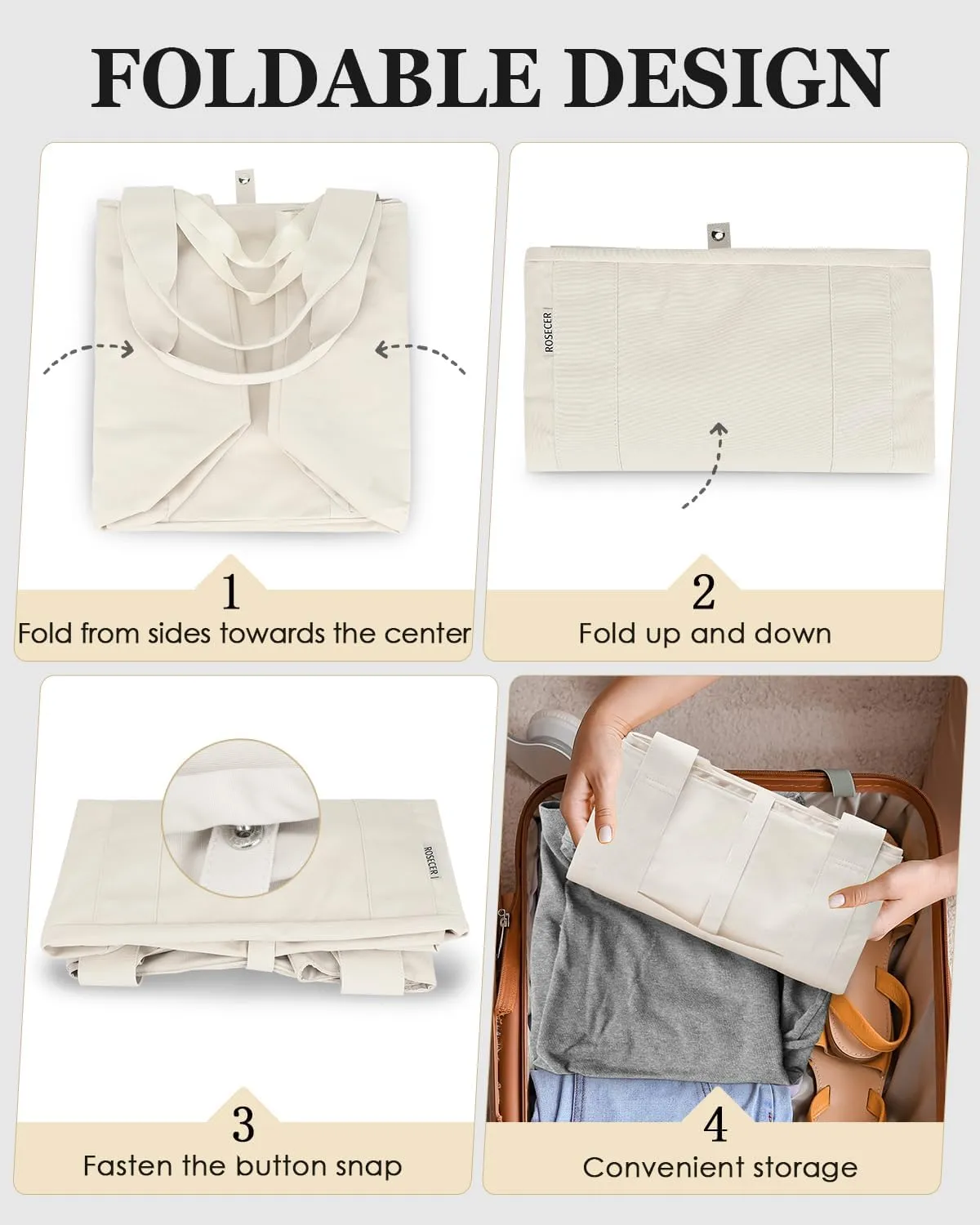 75L Extra Large Tote Bag for Women, Foldable Beach Bag with Wet Pocket, Weekender Overnight Bag for Travel, Hospital