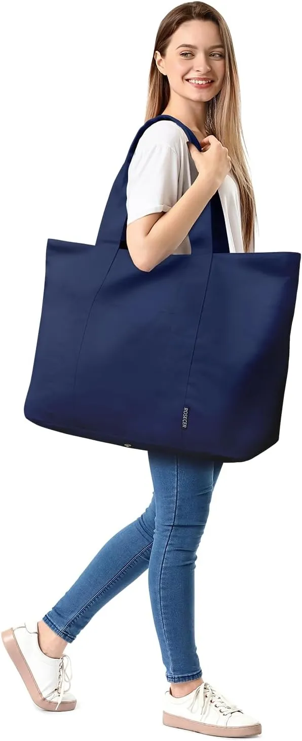 75L Extra Large Tote Bag for Women, Foldable Beach Bag with Wet Pocket, Weekender Overnight Bag for Travel, Hospital