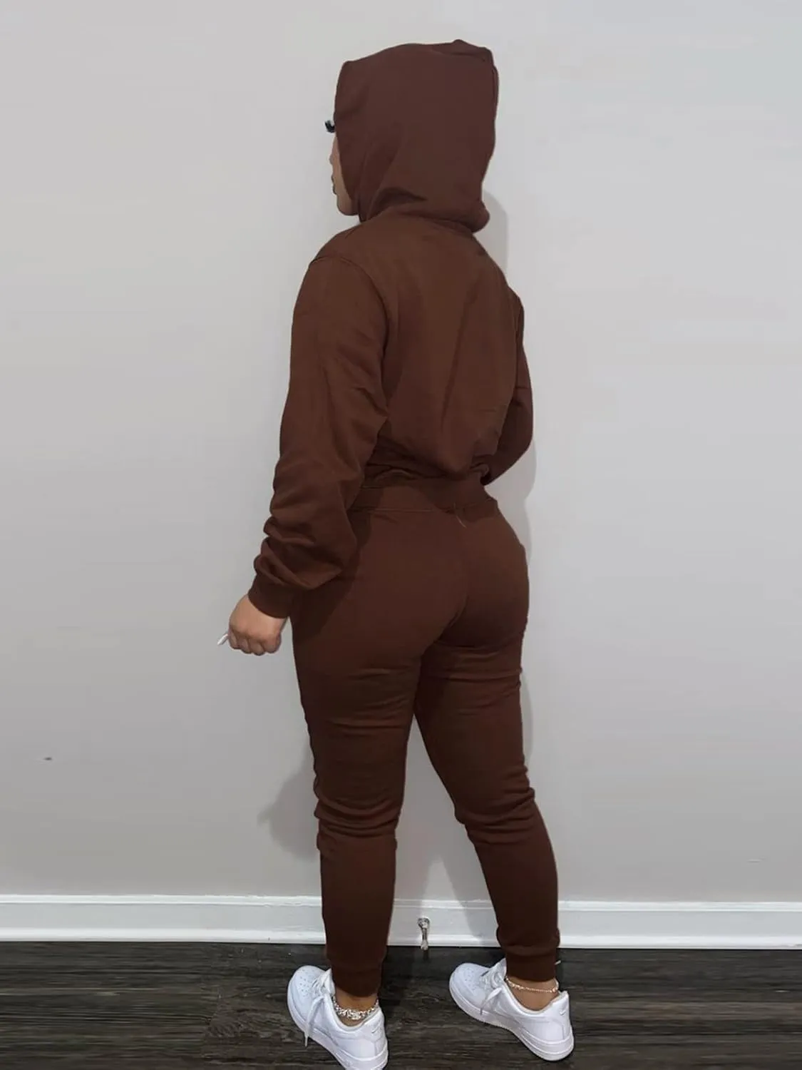 Alunzoem Sweatsuits for Women Set 2 Piece Jogging Outfits Long Sleeve Hoodie Sweatshirt Sweatpants Tracksuit