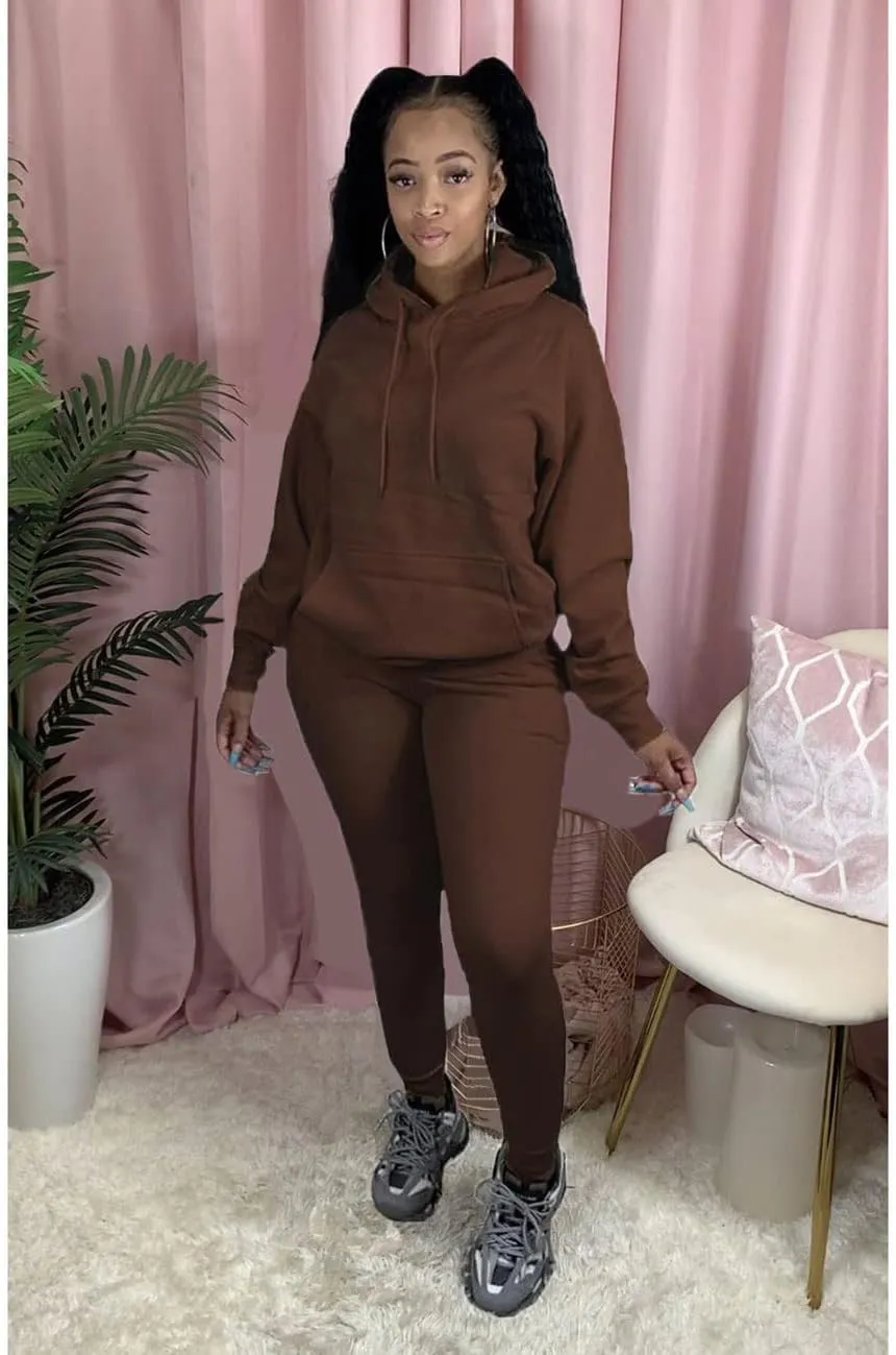 Alunzoem Sweatsuits for Women Set 2 Piece Jogging Outfits Long Sleeve Hoodie Sweatshirt Sweatpants Tracksuit