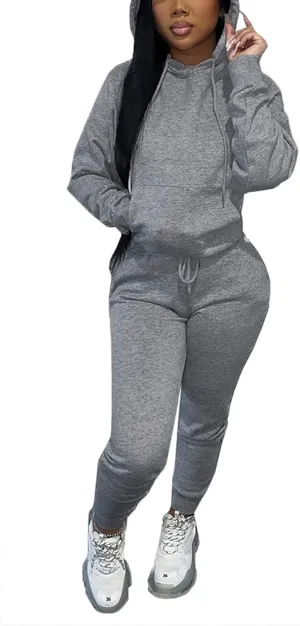 Alunzoem Sweatsuits for Women Set 2 Piece Jogging Outfits Long Sleeve Hoodie Sweatshirt Sweatpants Tracksuit