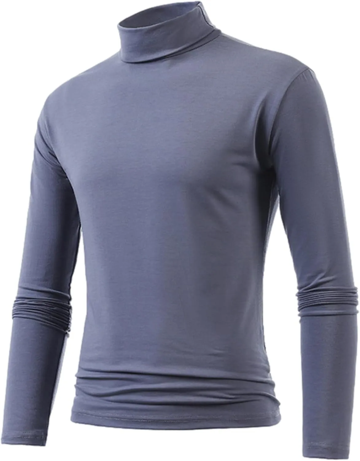 ANUFER Mens 3 Pack Long Sleeve Compression Shirts - Sports Running Base Layer Tops - Thermal Mock Neck Undershirts