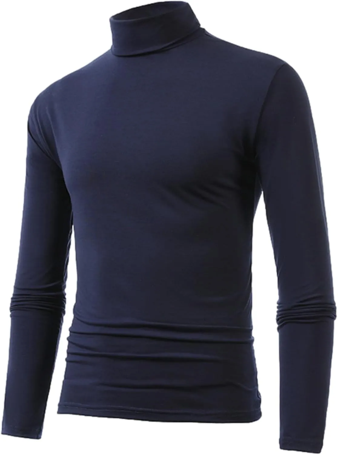 ANUFER Mens 3 Pack Long Sleeve Compression Shirts - Sports Running Base Layer Tops - Thermal Mock Neck Undershirts