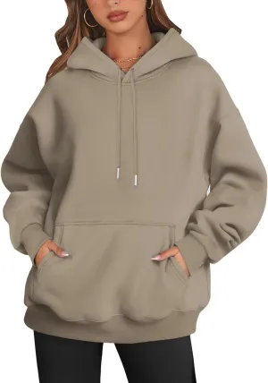 ATHMILE Womens Oversized Hoodies Fleece Sweatshirts Y2K Casual Long Sleeve Pullover Fall Clothes with Pocket and Drawstring