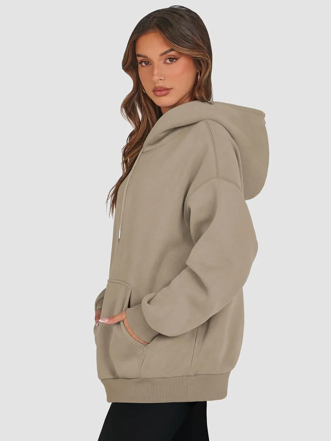 ATHMILE Womens Oversized Hoodies Fleece Sweatshirts Y2K Casual Long Sleeve Pullover Fall Clothes with Pocket and Drawstring