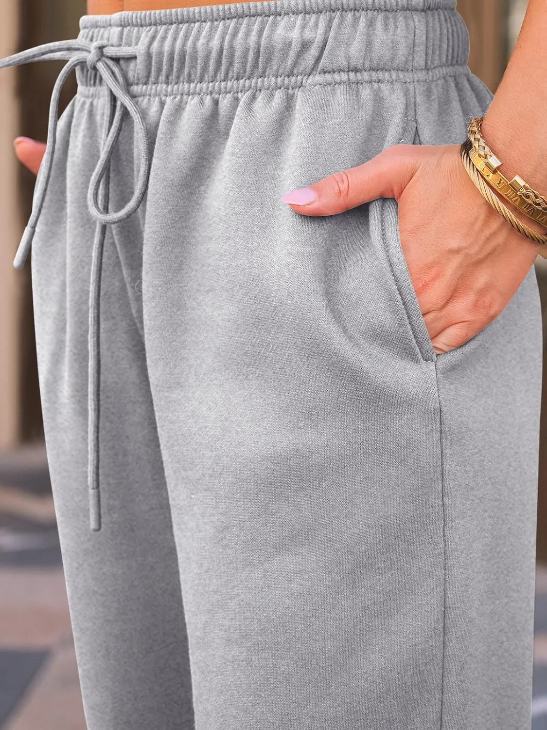 AUTOMET Women's Wide Leg Sweatpants Fleece Lined Baggy Straight Leg Lounge Pants Fall Outfits Athletic Joggers with Pockets