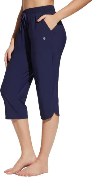 baleaf Women's Swim Capris Pants 18" Quick Dry Modest Swimsuits UPF 50  Bathing Suit Bottoms Beach Pants with Pockets