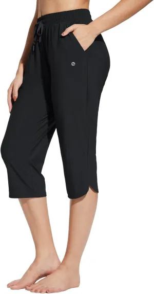 baleaf Women's Swim Capris Pants 18" Quick Dry Modest Swimsuits UPF 50  Bathing Suit Bottoms Beach Pants with Pockets