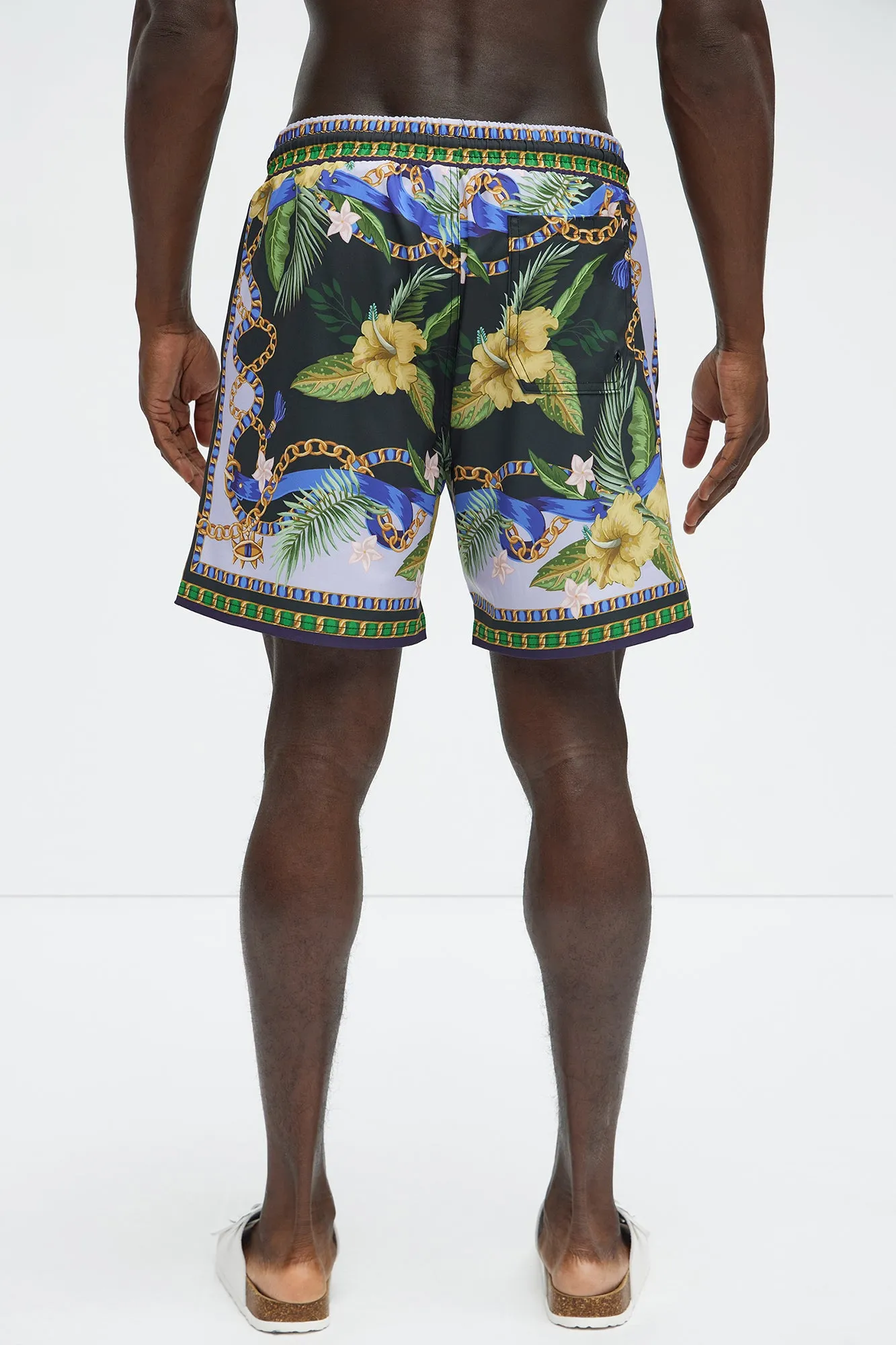 Baroque Floral Swim Classic Trunk - Multi Color