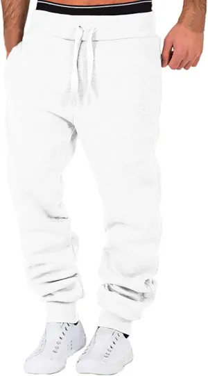 Big and Tall Sweatpants for Men Athletic Workout Jogger Pants Drawstring Trousers Men's Winter Fleece Pants Sherpa