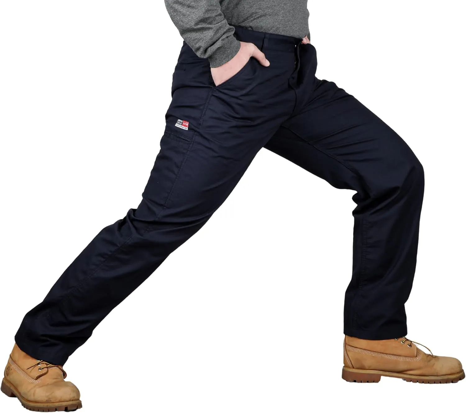 BOCOMAL FR Pants for Men Casual Style Lightweight 100% C Rip Stop Water Repellent Finish Flame Resistant Jeans Relax Fit