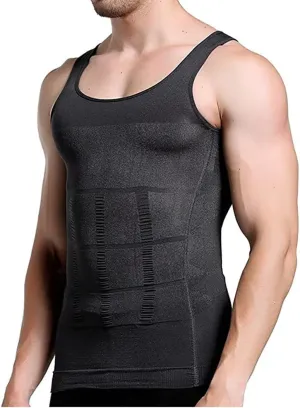 Body Shaper Slimming Shirt For Men Stomach Trimmer Undershirt Slim Fit Vest XS-2XL