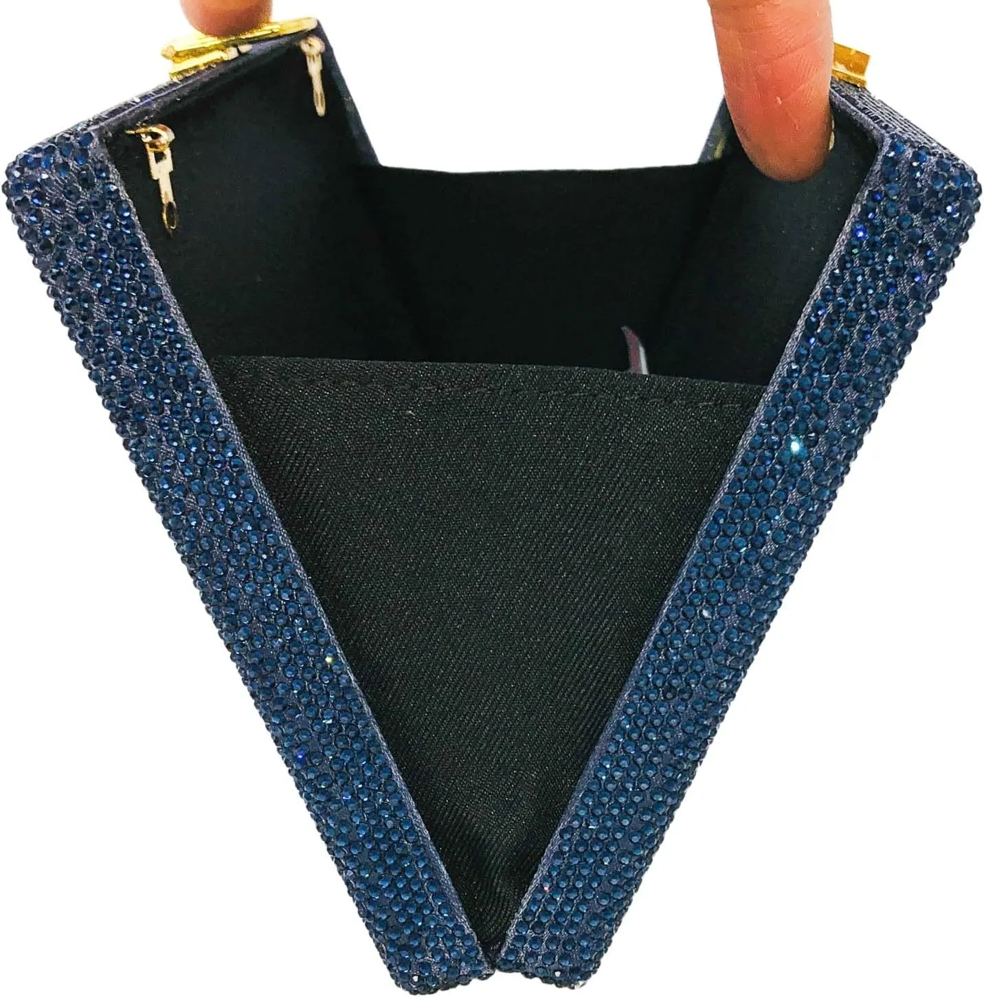 Boutique De FGG Retro Crystal Clutch Purses for Women Luxury Rhinestone Evening Bag Novelty Formal Party Clutch Handbag,Mini