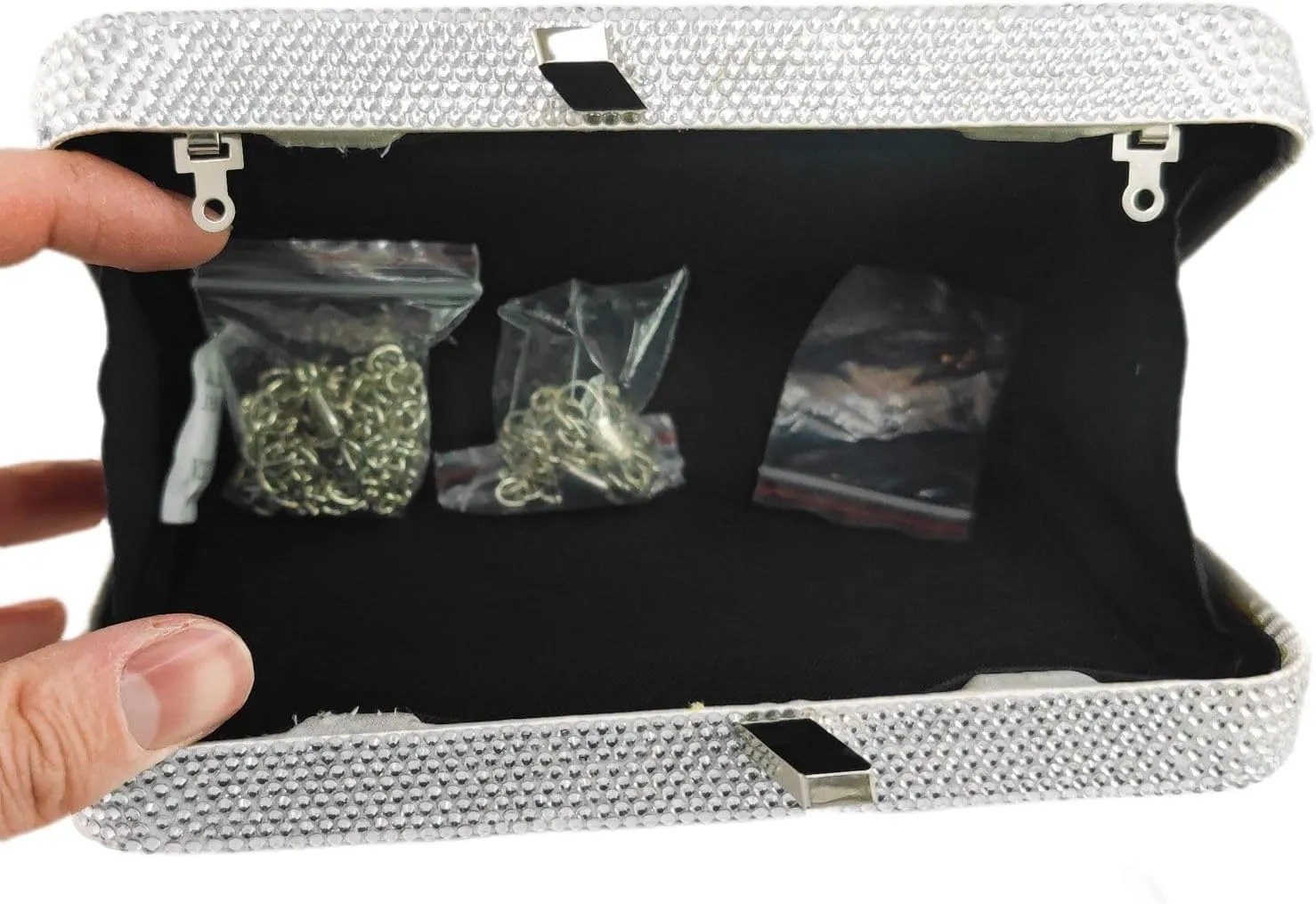 Boutique De FGG Retro Crystal Clutch Purses for Women Luxury Rhinestone Evening Bag Novelty Formal Party Clutch Handbag,Mini