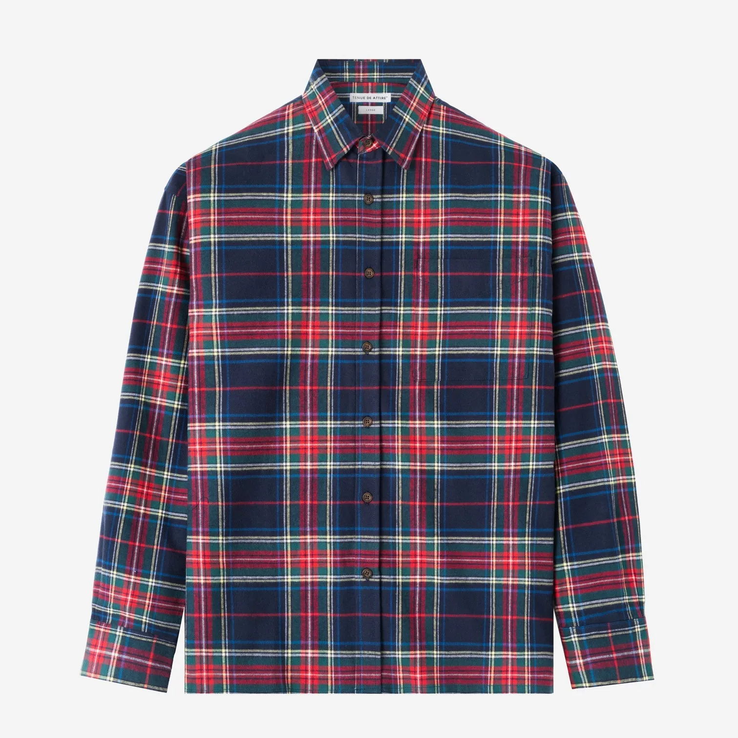 College Days Long Sleeve Plaid Shirt - Red Green