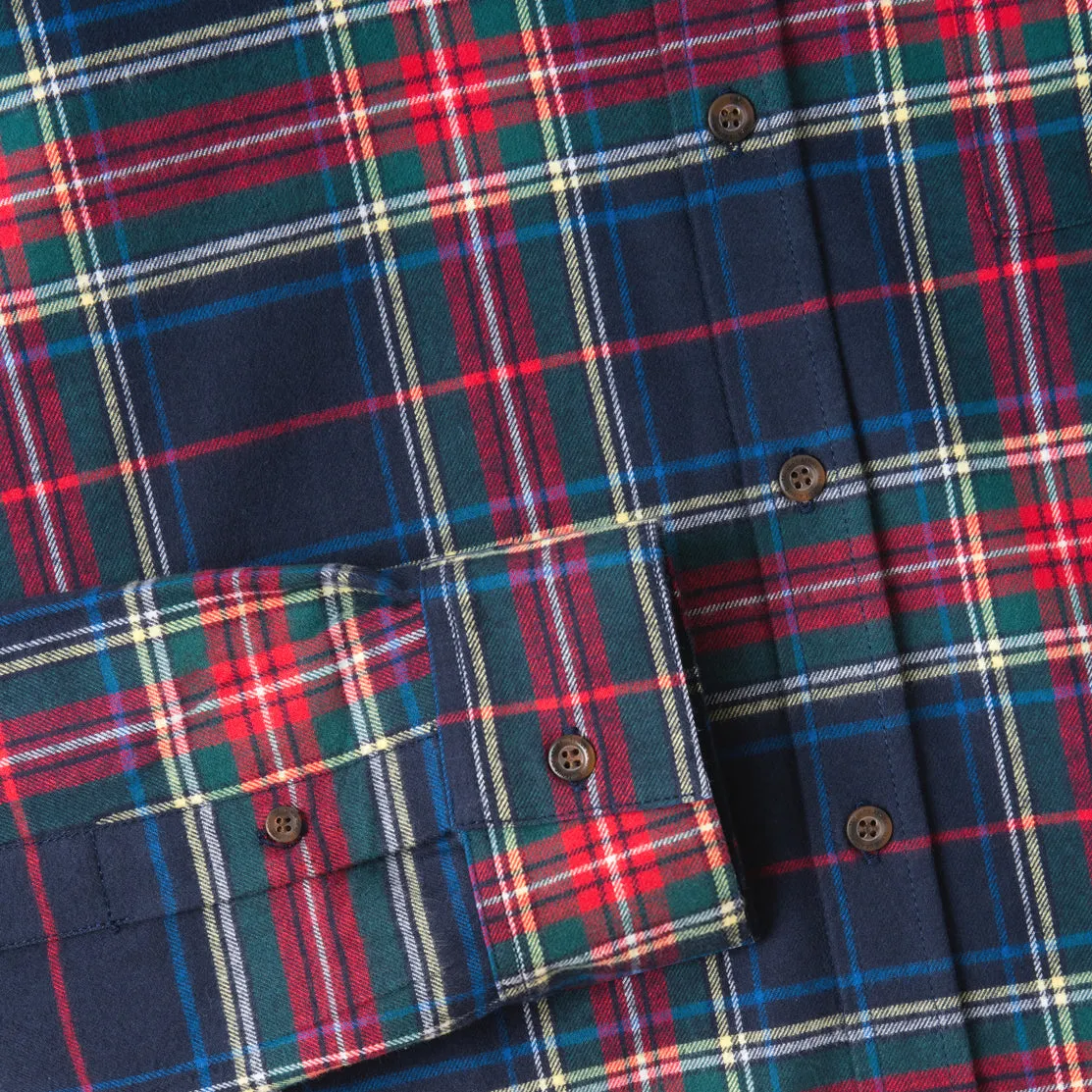 College Days Long Sleeve Plaid Shirt - Red Green