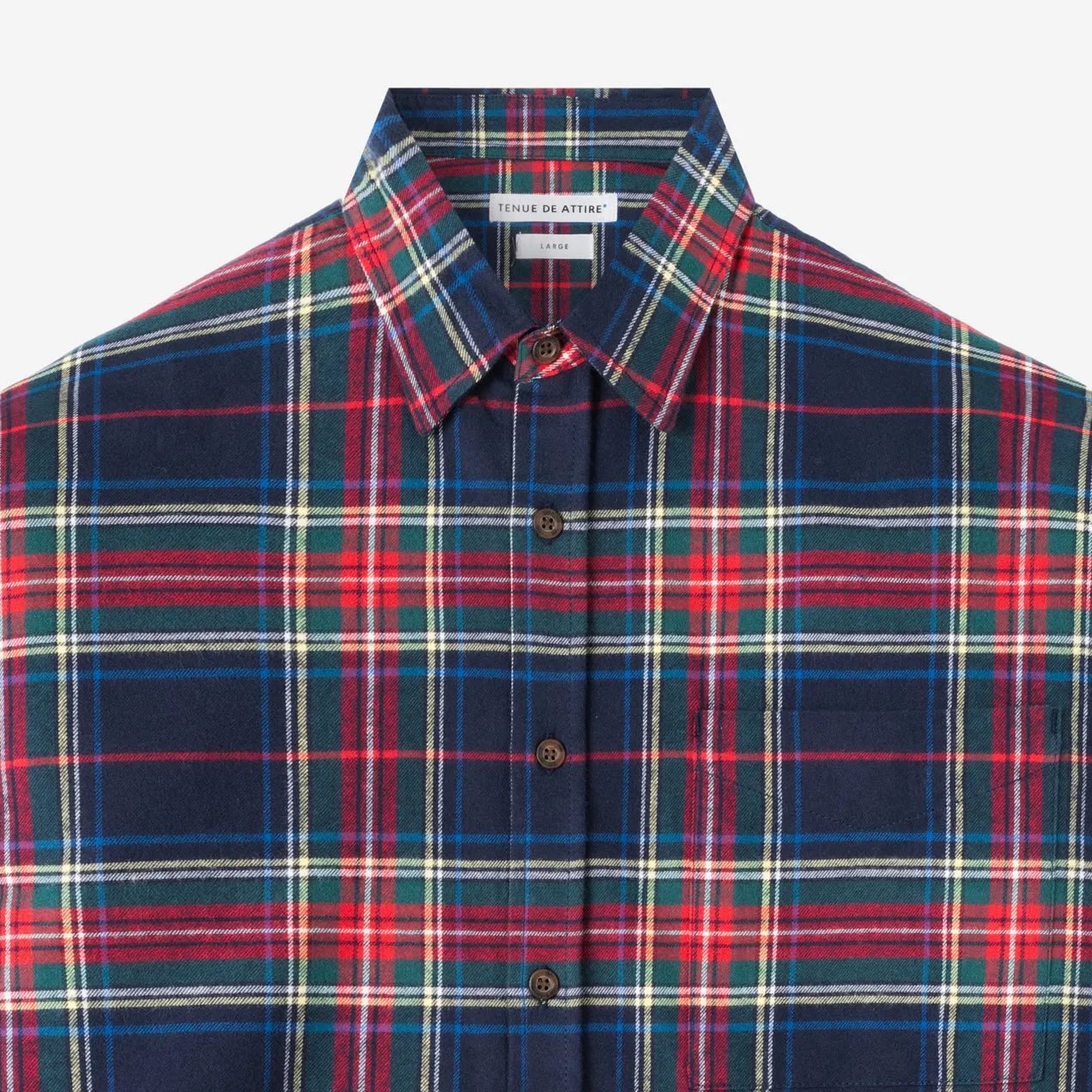 College Days Long Sleeve Plaid Shirt - Red Green