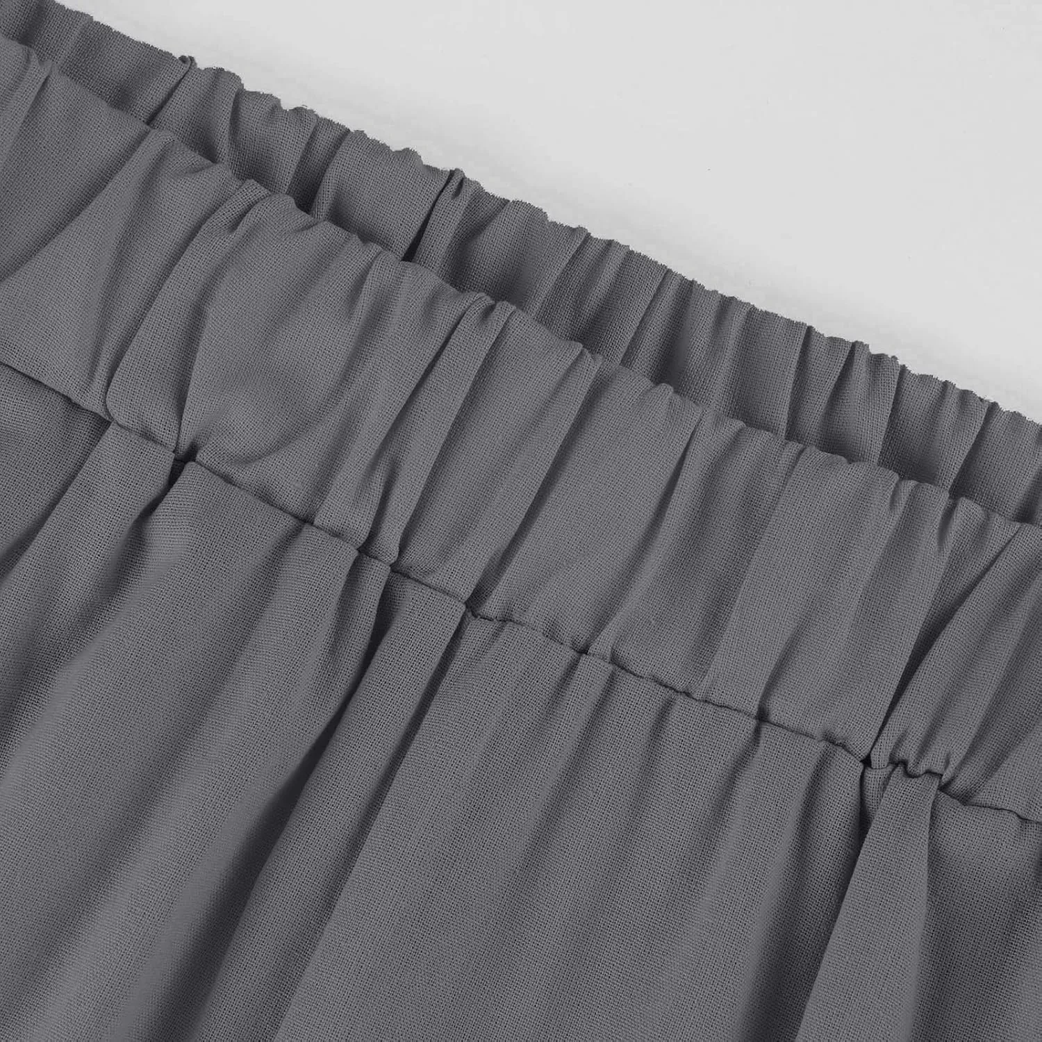 Cotton Linen Pants Women Summer Elastic Waist Straight Leg Plus Size Cropped Pants Casual Beach Trousers with Pockets
