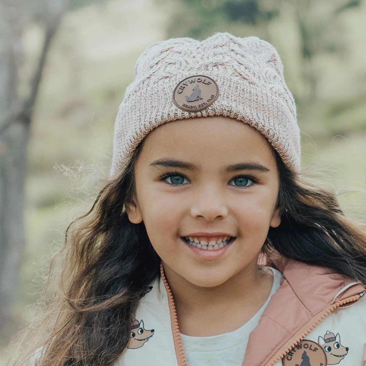 Crywolf Pom Pom Beanie - Blush Speckle