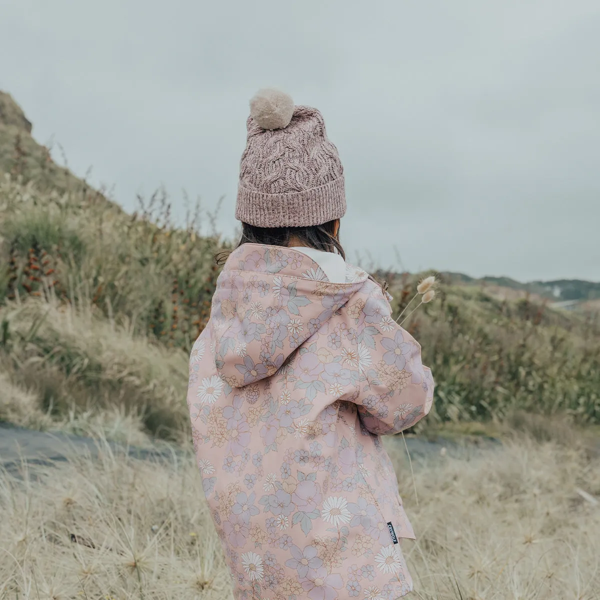 Crywolf Pom Pom Beanie - Mauve Speckle
