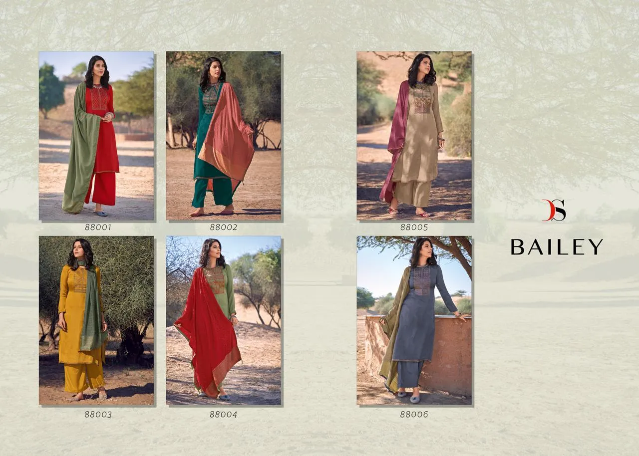 Deepsy Suits Bailey Mini Silk With Self Embroidery Work Casual Wear Collection