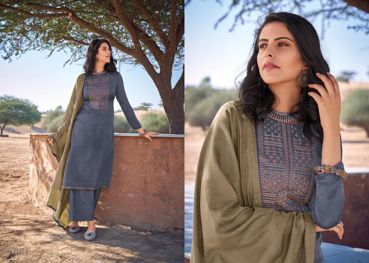 Deepsy Suits Bailey Mini Silk With Self Embroidery Work Casual Wear Collection