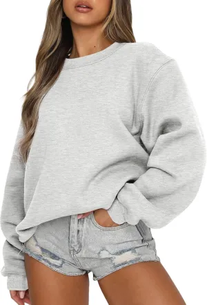 EFAN Womens Oversized Sweatshirts Crewneck y2k Hoodies Fall Fashion Outfits Teen Girls Cute Sweater 2025 Winter Clothes