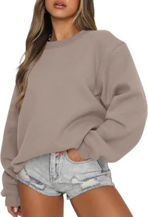 EFAN Womens Oversized Sweatshirts Crewneck y2k Hoodies Fall Fashion Outfits Teen Girls Cute Sweater 2025 Winter Clothes