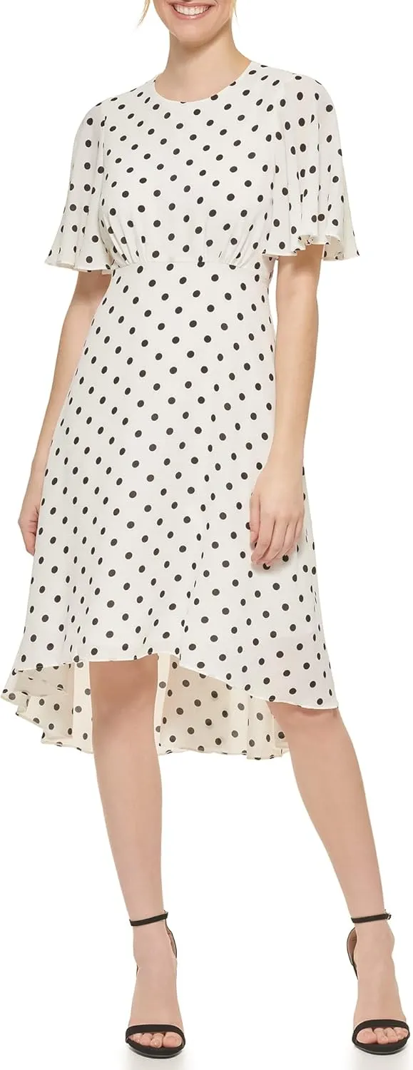 Eliza J Women's Flutter Sleeve Cocktail Or Party Dress
