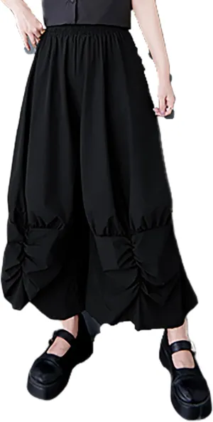 ellazhu Women's Pants Wide Leg The Drop Clothing Hippie Parachute Barrel Harem Pant GZ457