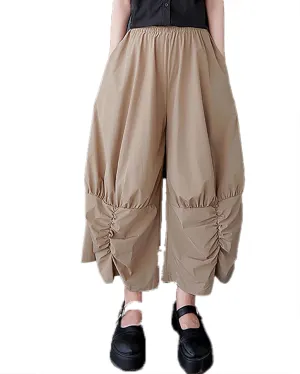 ellazhu Women's Pants Wide Leg The Drop Clothing Hippie Parachute Barrel Harem Pant GZ457