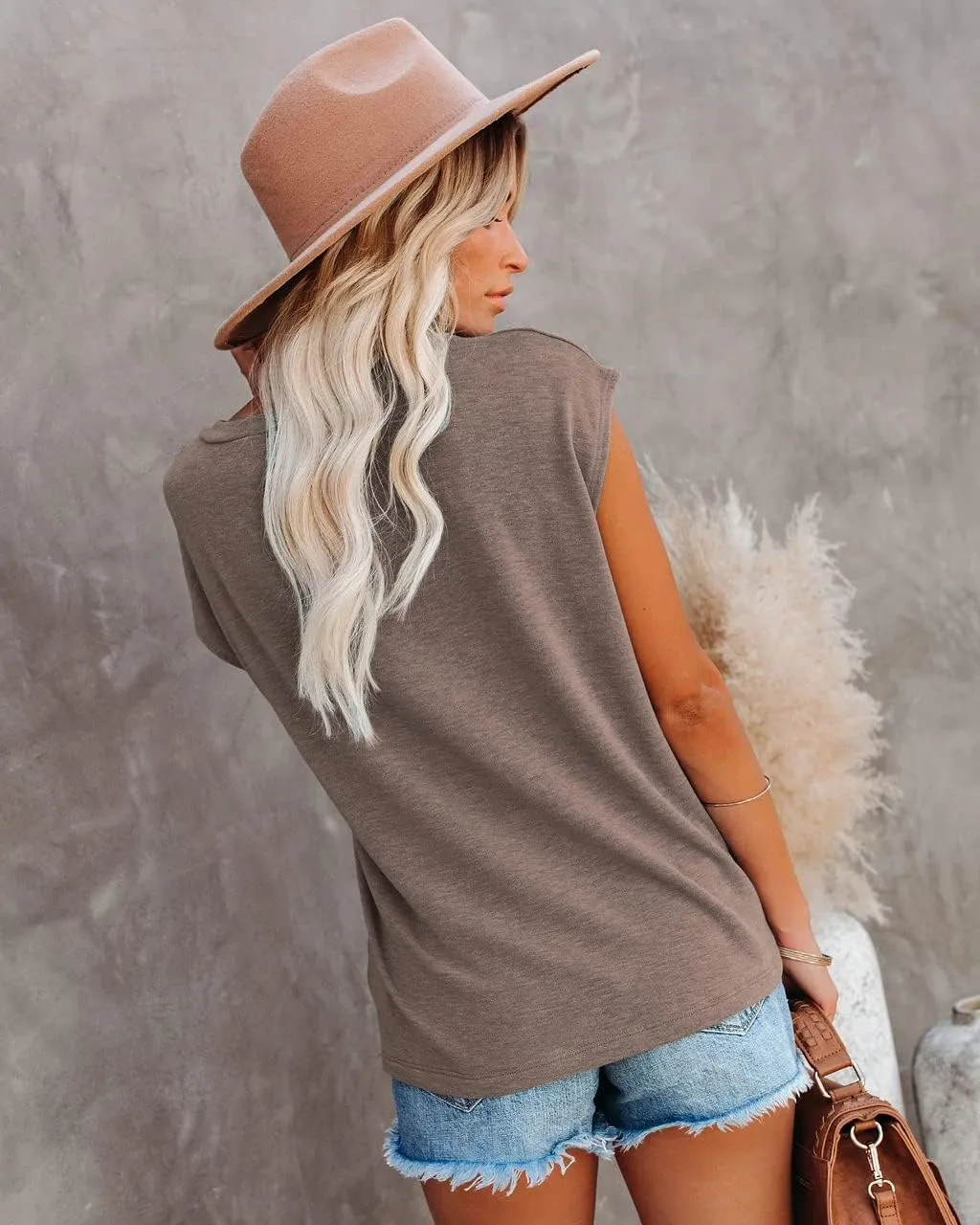 ETCYY NEW Womens Cap Sleeve Tank Tops Casual T-Shirt Loose Fit Basic Shirts