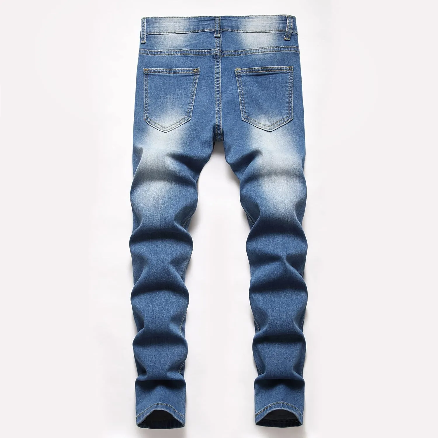 FREDD MARSHALL Boy's Skinny Fit Stretch Ripped Destroyed Distressed Fashion Kids Denim Jeans Pants