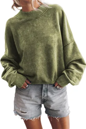 Fronage Women's Crewneck Batwing Long Sleeve Sweatshirt 2023 Fall Oversized Pullover Loose Fit Hoodie Tops