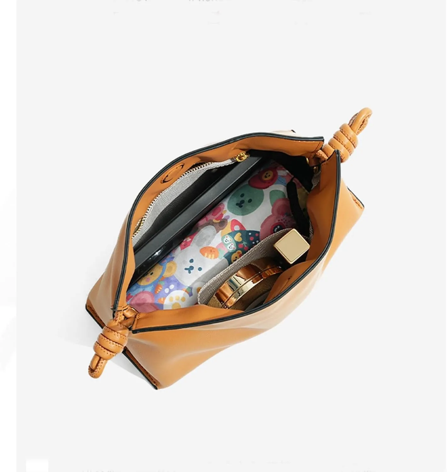 Genuine leather shoulder bag for women,fashion cloud purse,drawstring bucket crossbody-bag,handbag