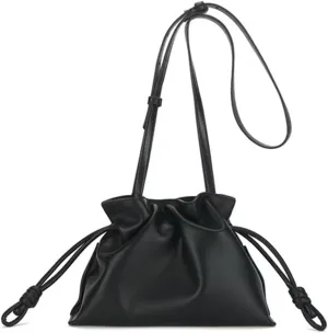 Genuine leather shoulder bag for women,fashion cloud purse,drawstring bucket crossbody-bag,handbag