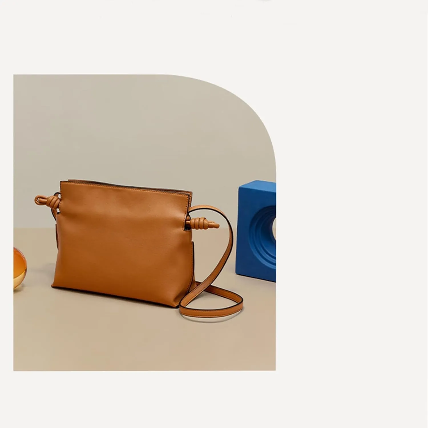Genuine leather shoulder bag for women,fashion cloud purse,drawstring bucket crossbody-bag,handbag
