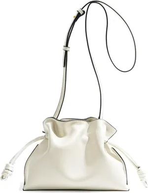 Genuine leather shoulder bag for women,fashion cloud purse,drawstring bucket crossbody-bag,handbag