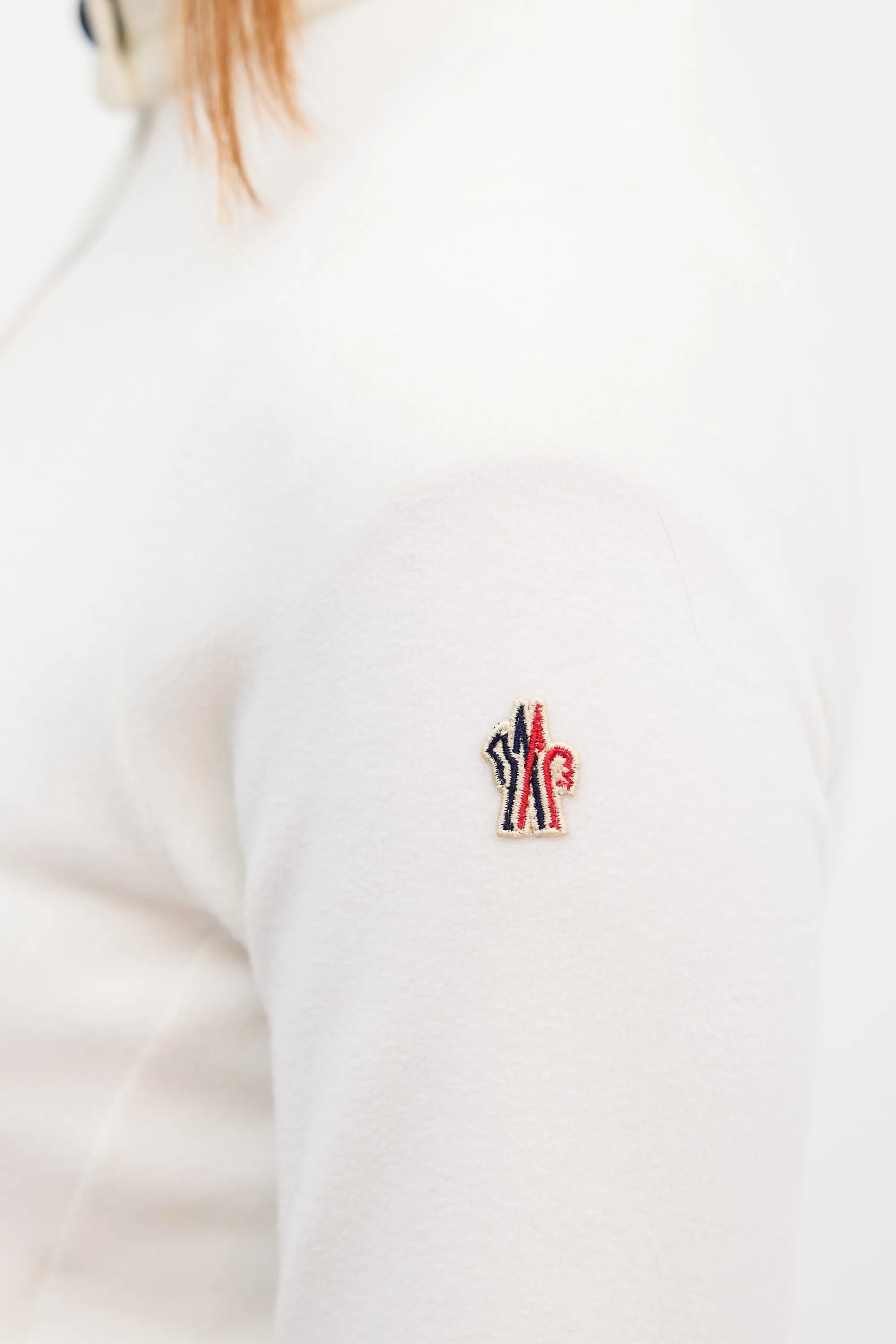 Grenoble White Maglia Lupetto Con Zip Sweater