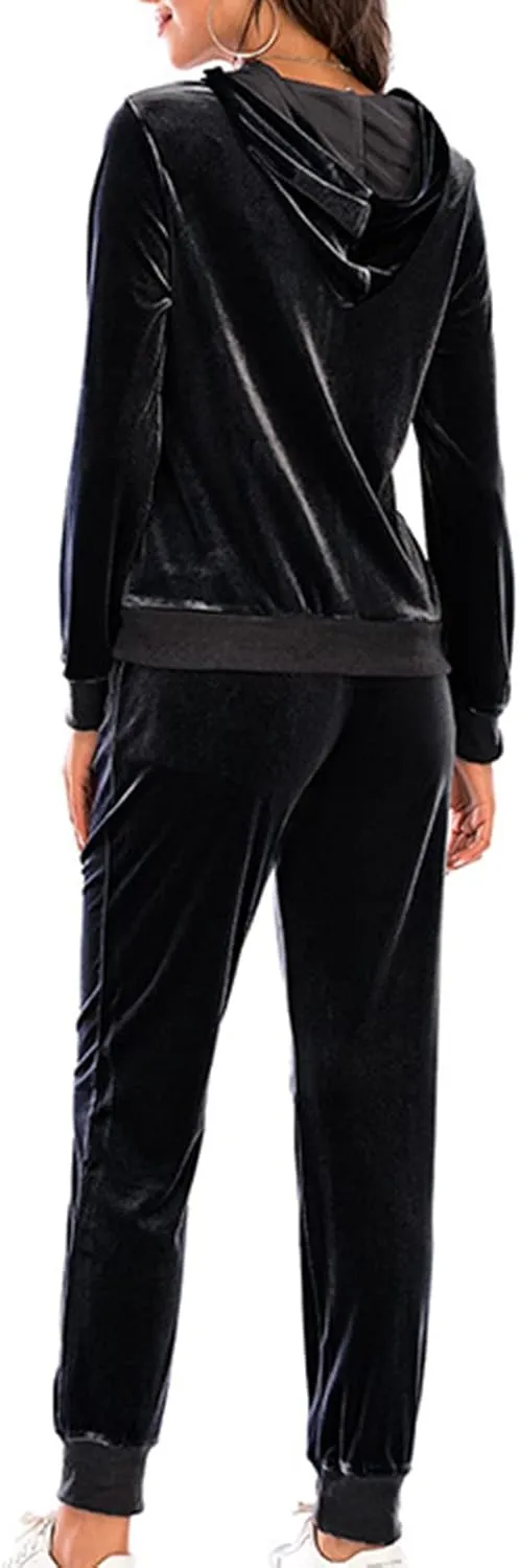 Lastesso Lounge Sets for Women 2 Piece Pants Trendy Velour Loose Size Sweat Suits Fleece Loungewear Sets Comfy Outfits