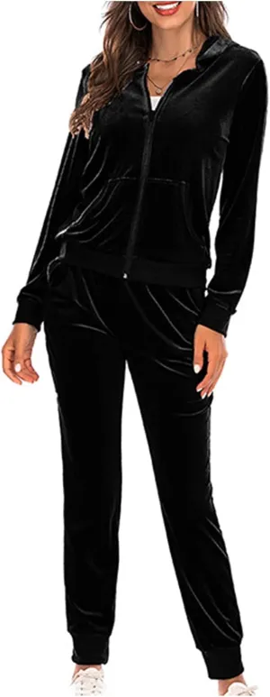 Lastesso Lounge Sets for Women 2 Piece Pants Trendy Velour Loose Size Sweat Suits Fleece Loungewear Sets Comfy Outfits