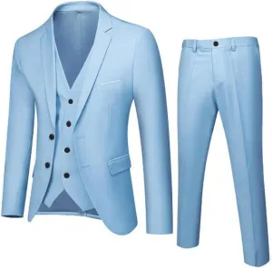 LCMTWX Men Suits Slim 3 Suit Business Wedding Party Jacket Vest & Pants Men Blazer Suit Pants For Men Men'S Casual Suits