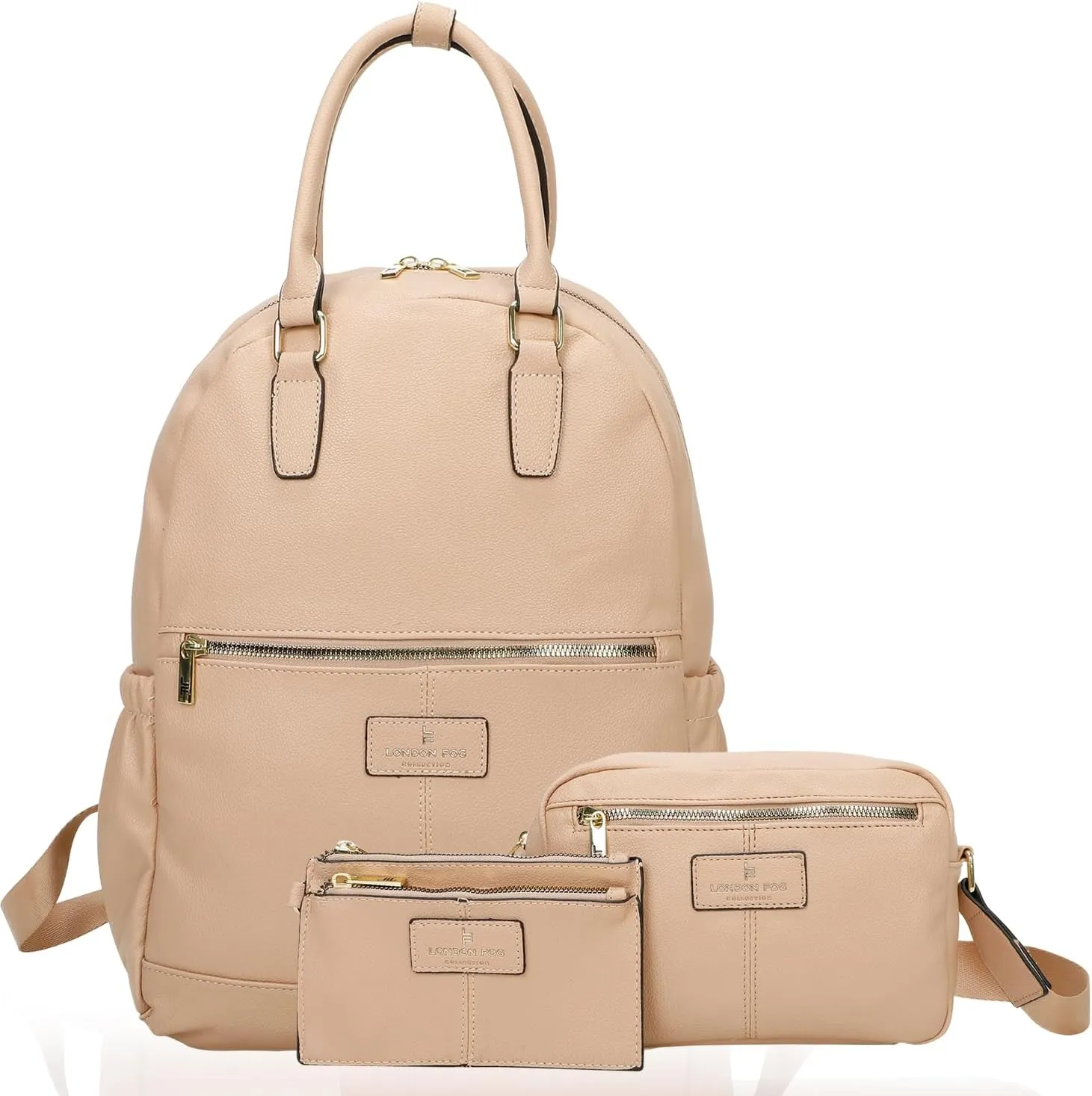 LONDON FOG - Backpack | Travel Backpack for Women | Purse | Laptop Backpack | Crossbody Bag and Wallet Set | Set of 3