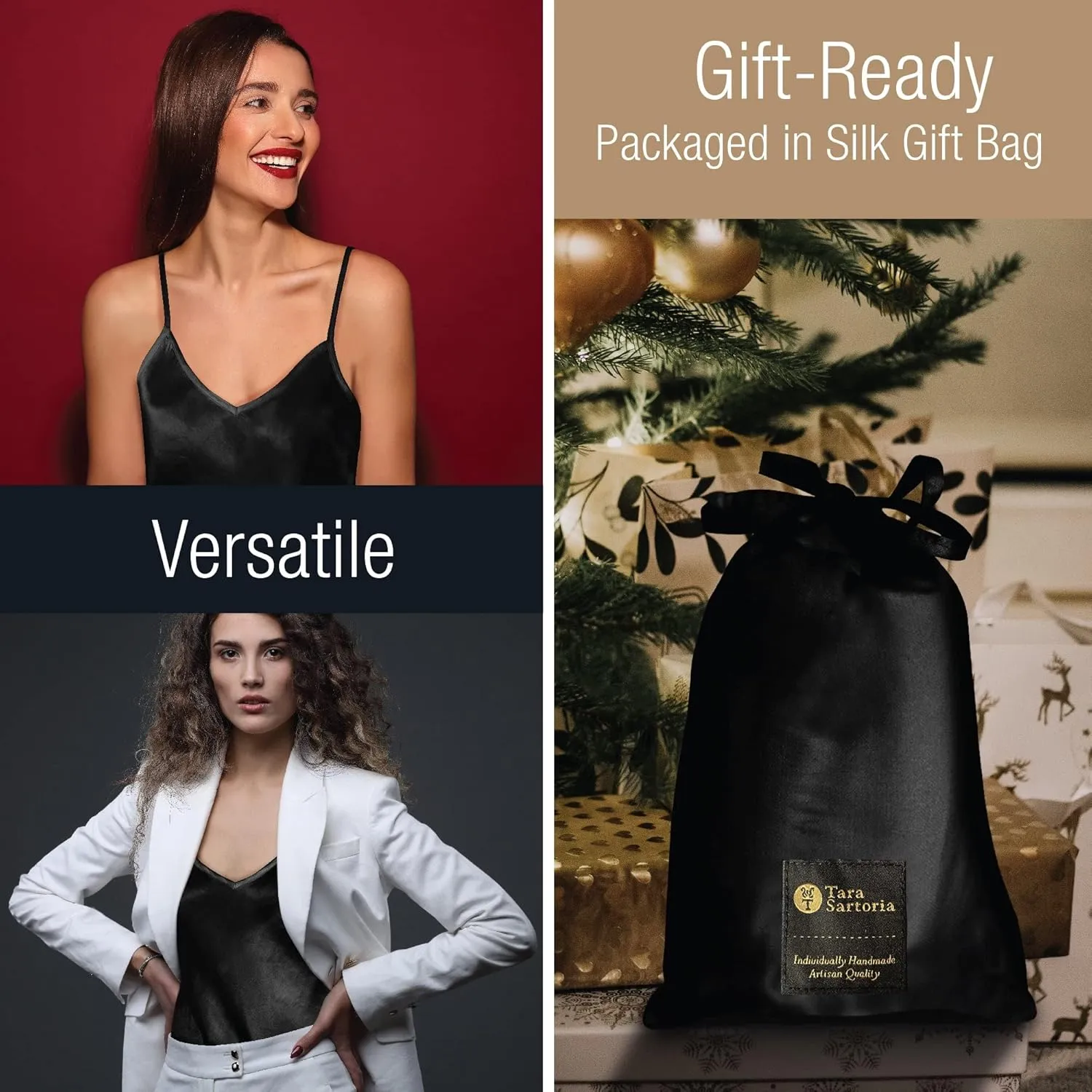 Luxury Artisan Silk Camisole for Women, Pure Mulberry Silk Cami, Silk Tops