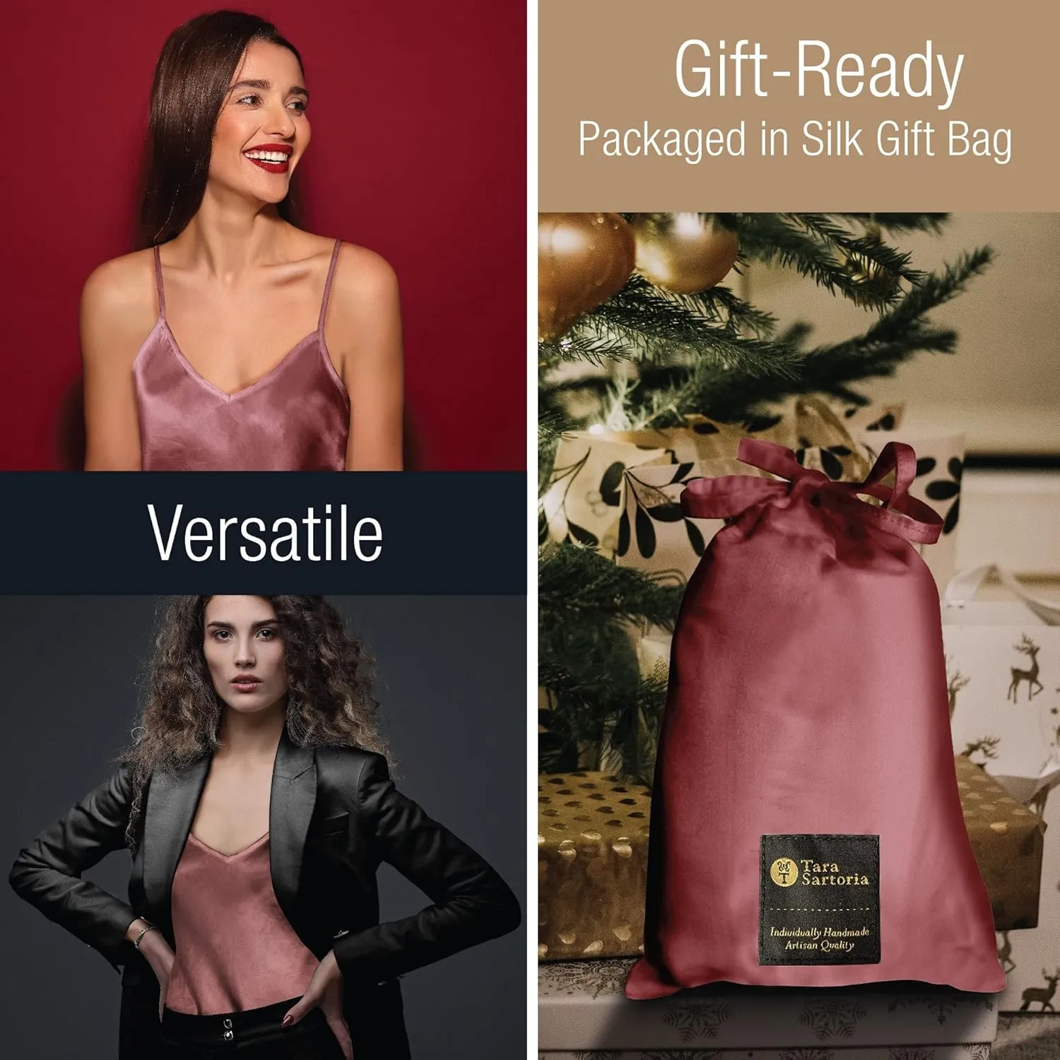 Luxury Artisan Silk Camisole for Women, Pure Mulberry Silk Cami, Silk Tops