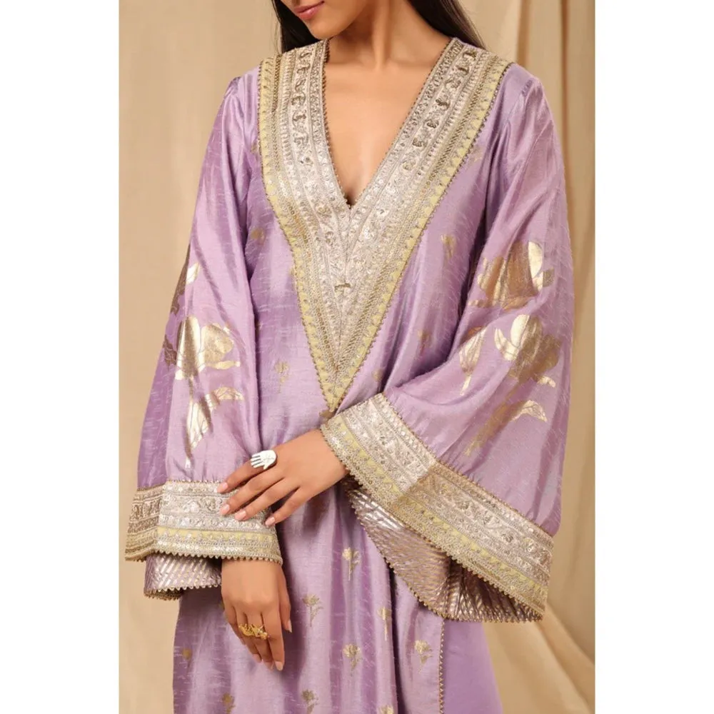 Masaba Lilac Wine Garden Kurta (Set of 2)