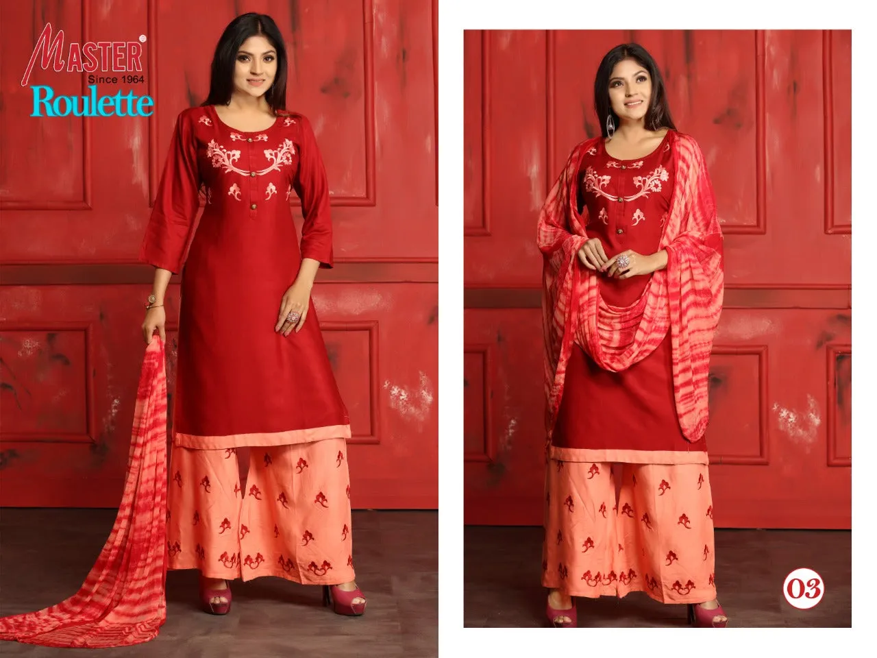 MASTER PRESENTS ROULETTE DAILYWEAR RAYON DRESS MATERIAL COLLECTION