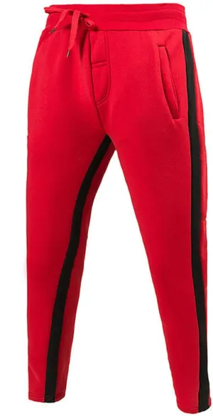 Men Colorblock Slim Fit Fitness Running Sweatpants Drawstring Soft Jogging Pants Casual Cozy Trousers with Pocket