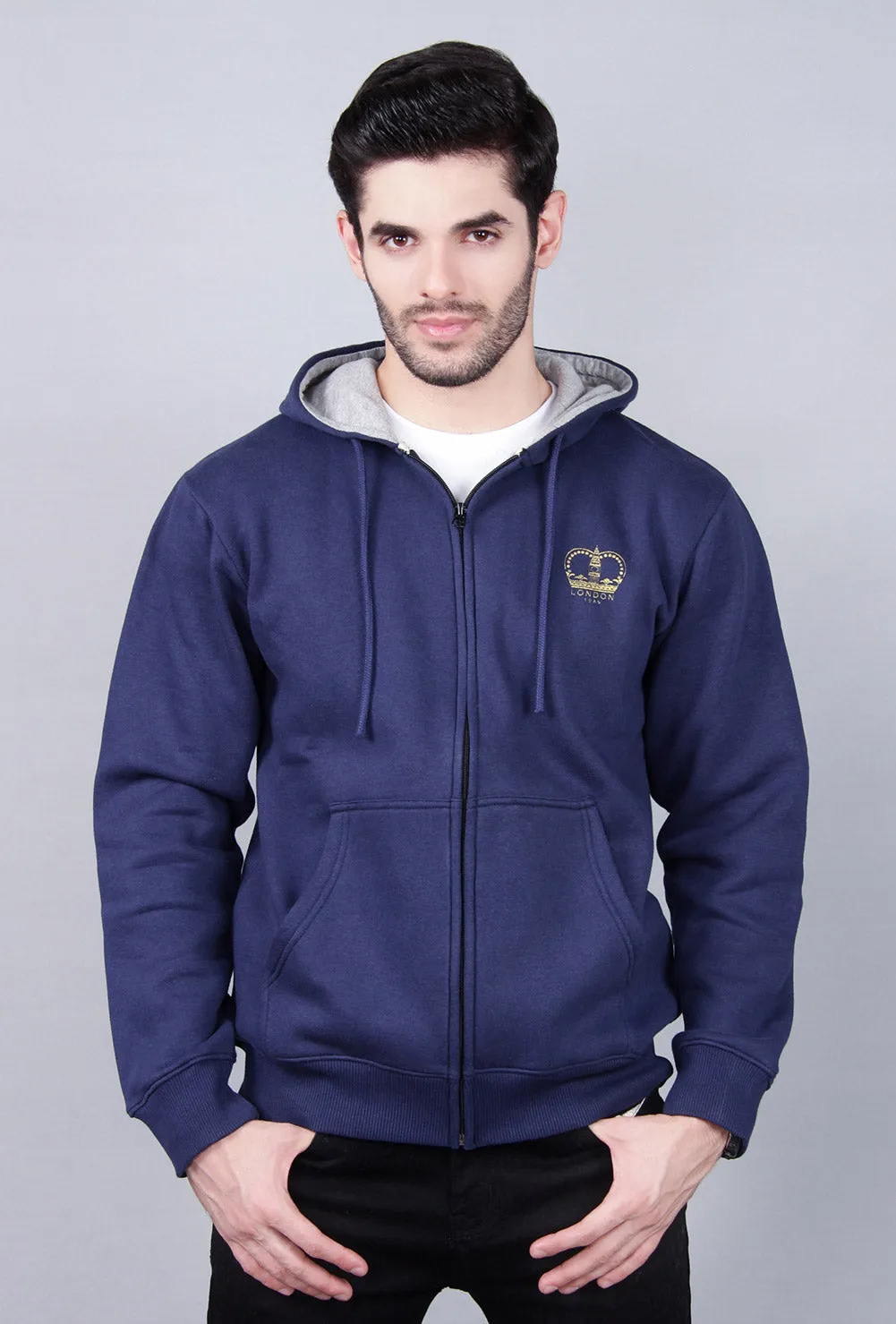 Men's "LASTER" Classic Premium Full Zip Fleece  Hoodie